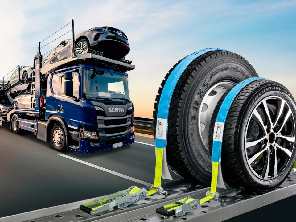 Professional lashing system for light and heavy vehicles
