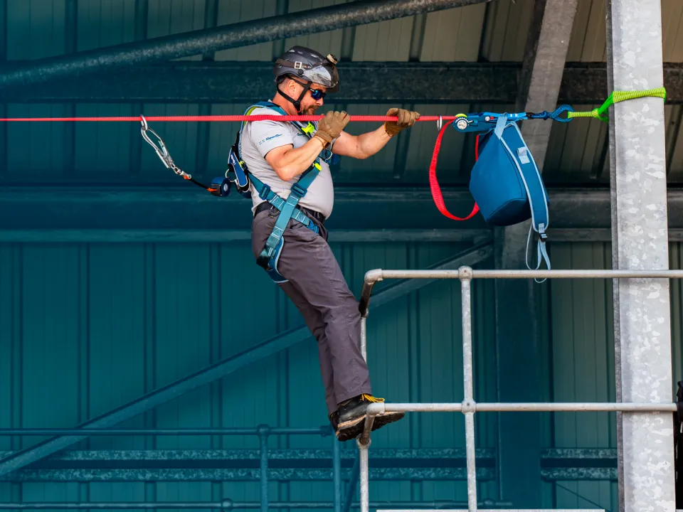 Temporary textile lifeline HSL2