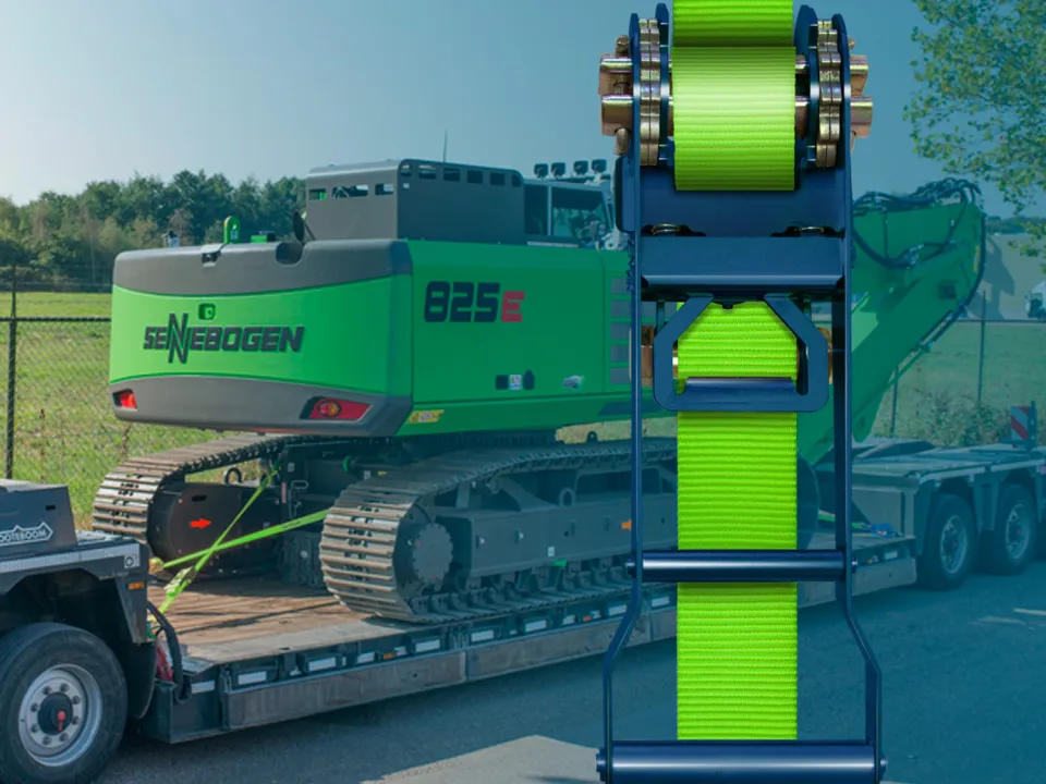 Ligther lashing for transverse and diagonal lashing of heavy vehicles and machines (Direct Restraints)