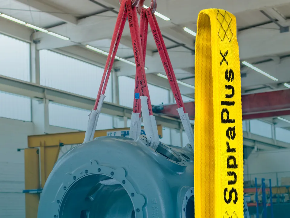 Élingue de levage durable et compacte pour des charges de 500 kg à 8 tonnes
